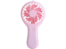 Ventilador Usb Portátil Recarregável, Silencioso, 3 Níveis, Rosa | S/MARCA