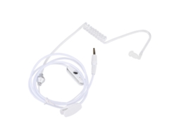 Fone de Ouvido Mali Intra auricular 3.5mm, Rádio Walkie Talkie, Clip Metal, Anti radiação, Branco
