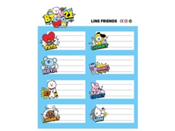 Conjunto De 16 Etiquetas Adesivas Com Motivos Tata E Chimmy Para Cadernos E Livros