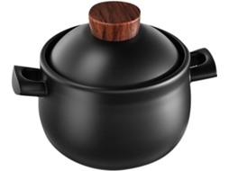 Panela de Cerâmica Robusta de 1,8l com Tampa. Caçarola. Ao Calor e Fácil de Limpar, para Ensopados e para Receber Amigos CHABERLU