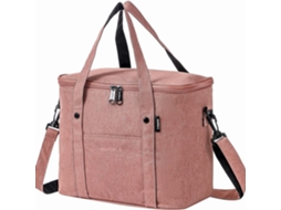 Bolsa Térmica Grande Unissex Reutilizável para Almoço com Alça de Ombro MDUG (rosa)