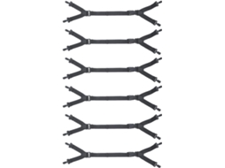Conjunto de 6 Tiras de Queixo Ajustáveis em Poliéster para Capacete de Segurança, Pretas, Ajuste Estável. SFUSHOS