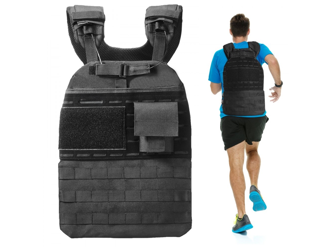 Colete De Treino Ajustável Até 18,14kg Em Nylon 1000d Com Alças Acolchoadas Tekmaquinas