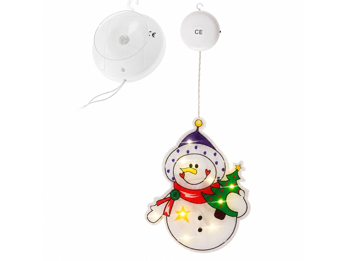 Chaberlu Boneco De Neve Decorativo De Natal Com Led Para Pendurar, Funciona A Pilhas, Dupla Face