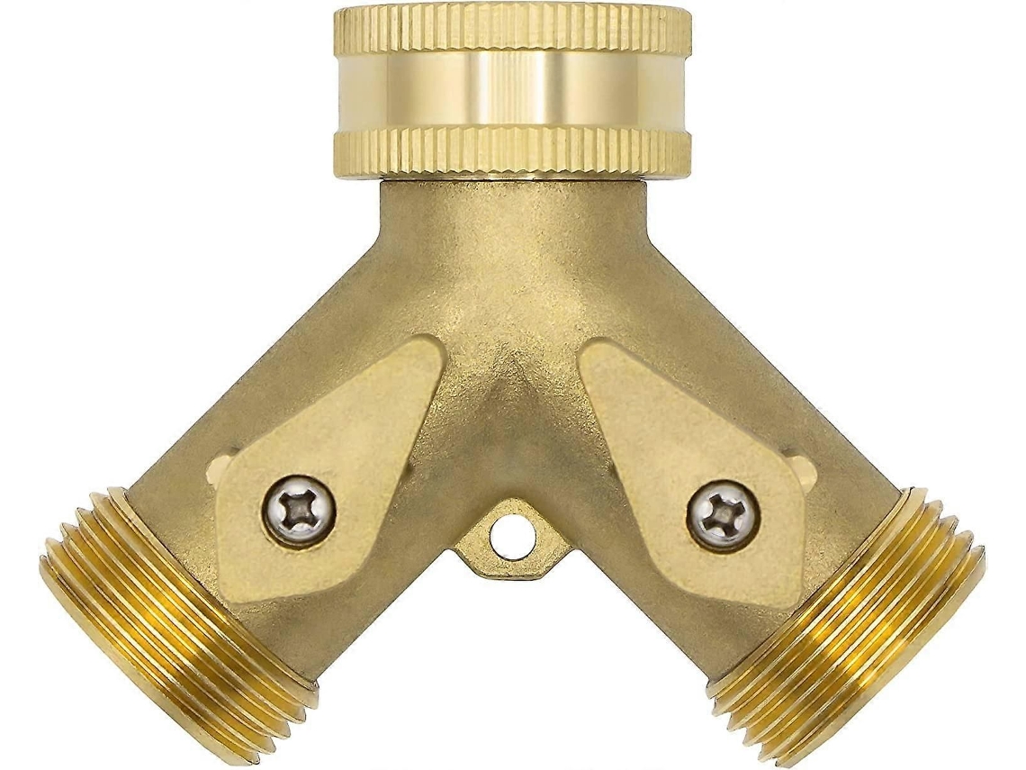 conector Em e de Latão, Com Rosca Macho de 3/4 polegadas E Válvulas de Fechamento.