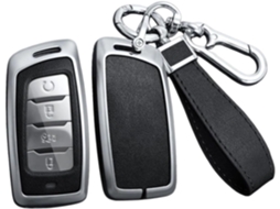 Capa Para Chave De Carro Compatível Com Ram 1200 2026, Revestimento Em Couro, Estrutura Metálica Preta Com Cordão