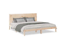 Bed Frame, Bed Frames Vidaxl Marrom Madeira De Pinho (200 X 220 Cm)