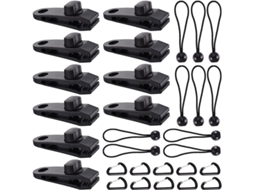 Clips de Lona de Tenda, 30 Peças Resistentes (S/MARCA)