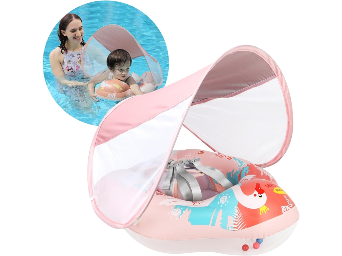 Boia inflável para piscina infantil com proteção solar AQUAFORGE