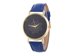 Reloj De Pulsera De Aleación Con Dial Redondo Reloj De Cuartzo Analógico Azul Real Pareja
