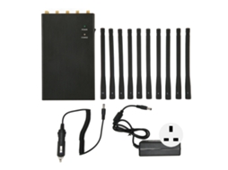 Bloqueador De Sinais 12w Banda Completa 10 Antenas 8000mah