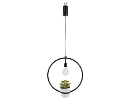 Luminária pendente decorativa LED com planta de jardim - THE CONCEPT FACTORY - H. 35 cm - Preto