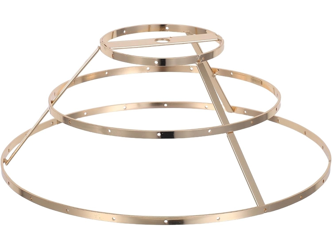 Luminária de Teto Dourada com Estrutura Metálica Leve, Design Criativo para Montagem. SFUSHOS