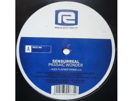 Vinil Passaic Wonder Rezzonant Recordings