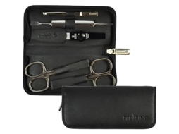 Conjunto Manicure Pfeilring 18 X 9 X 4 Cm Couro Nappa/aco Preto 6 Peças