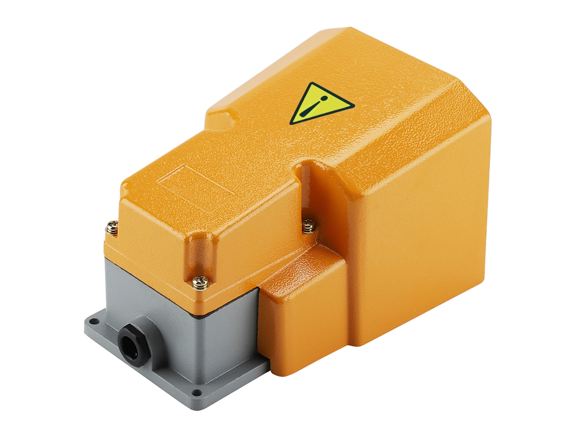 Pedal De Alumínio 250v 10a, Resistente A Óleo E Corrosão, Com Interruptor Liga/desliga E Proteção