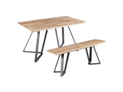 Conjunto de refeição BELIANI Upton de MDF Castanho claro 140x70x86