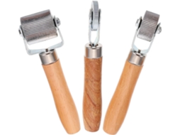 Conjunto De Rolos Para Reparo Pneus Com Cabos Madeira E Aço,