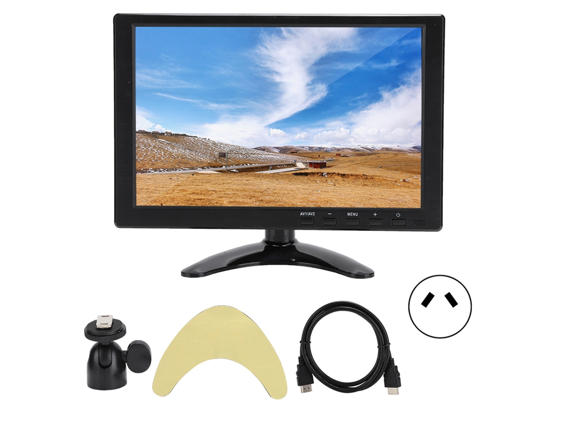 Jinwei monitor Lcd Hd de 10,1 Polegadas com Entrada Hdmi Vga Av
