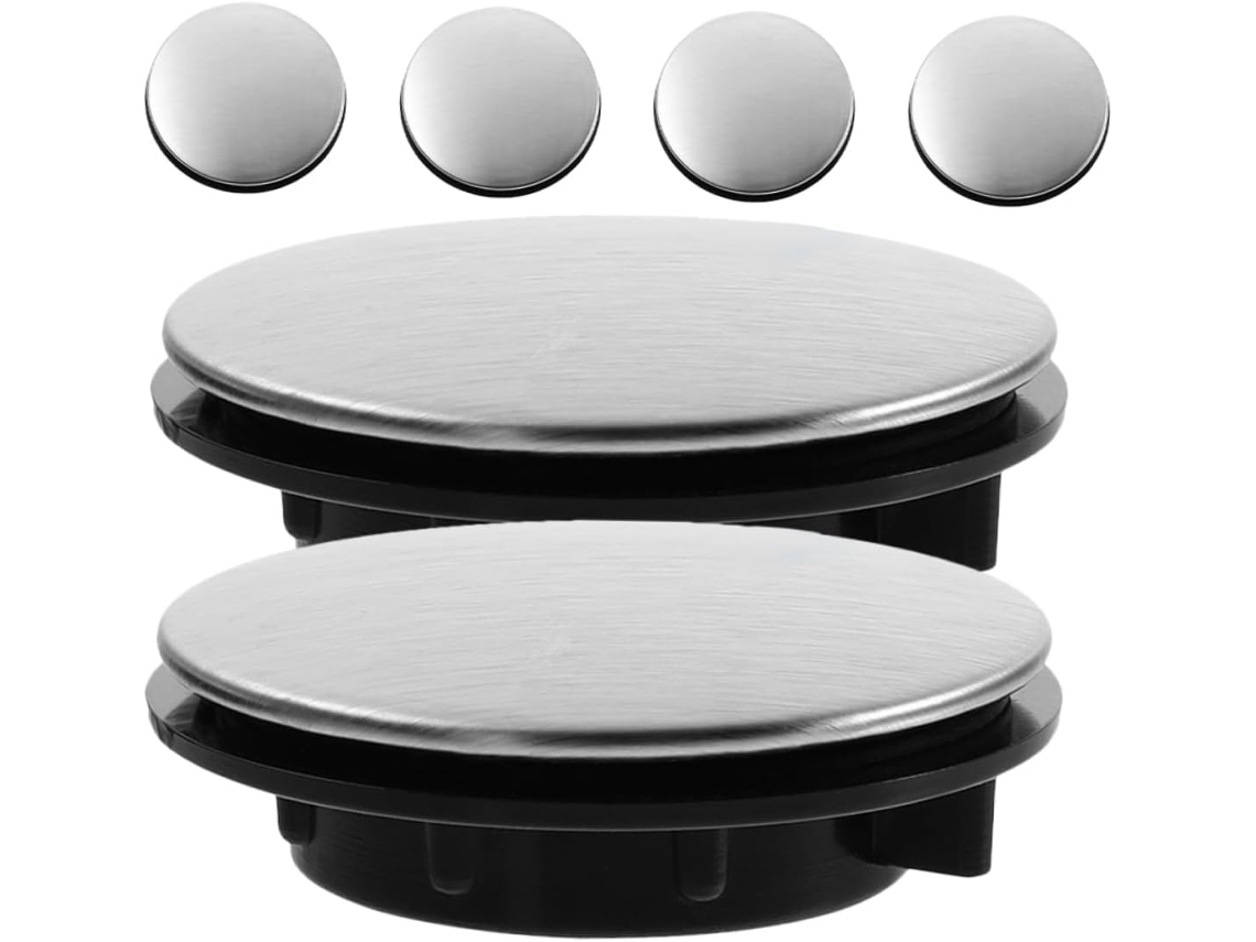 Conjunto De 6 Peças De Tampas De Pia Em Aço Inoxidável, Decorativas Para Cozinha E Banheiro, Instalação À Prova Dágua Conjunto De 6 Pe Gokoco