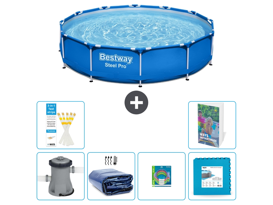Piscina Bestway Steel Pro Redonda 305x76 Cm 5 peças S229 BESTWAY