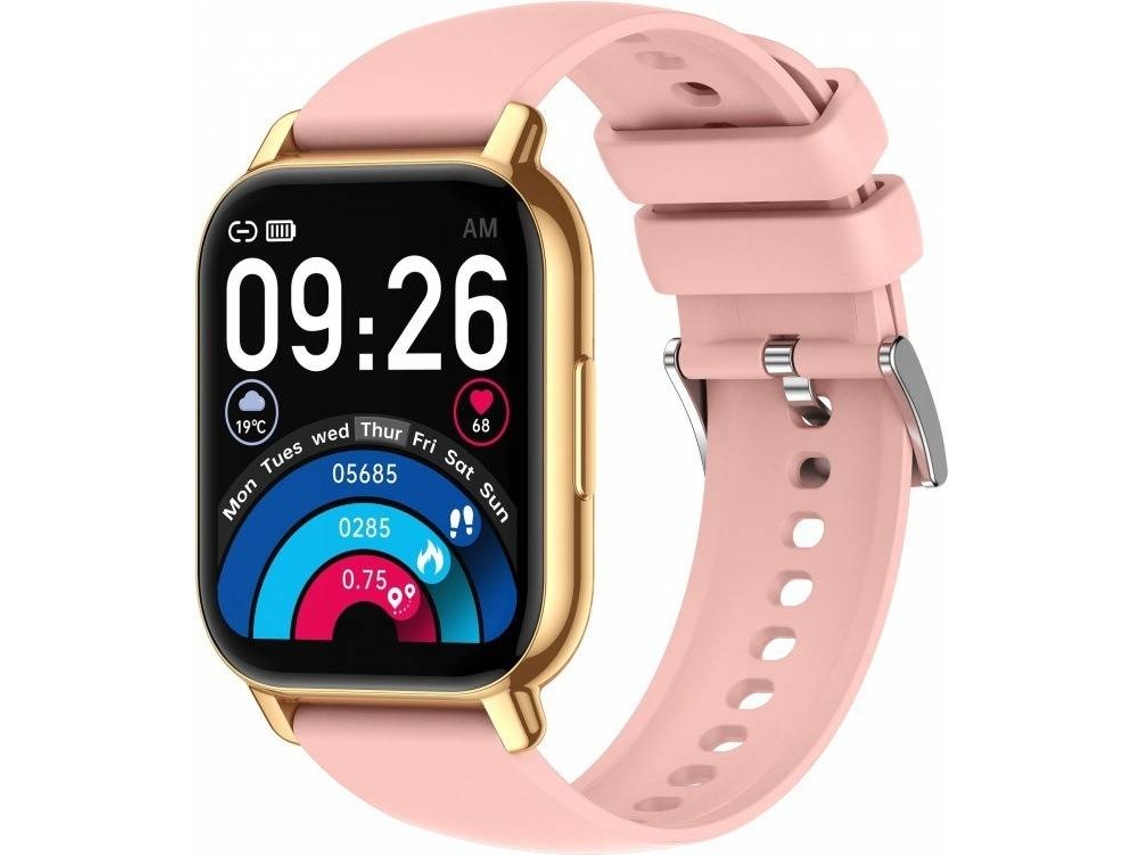 Smartwatch Yizhood P66 1.85 Inch Bluetooth Chamada Ip68 À Prova De Água (android E Ios Rosa)