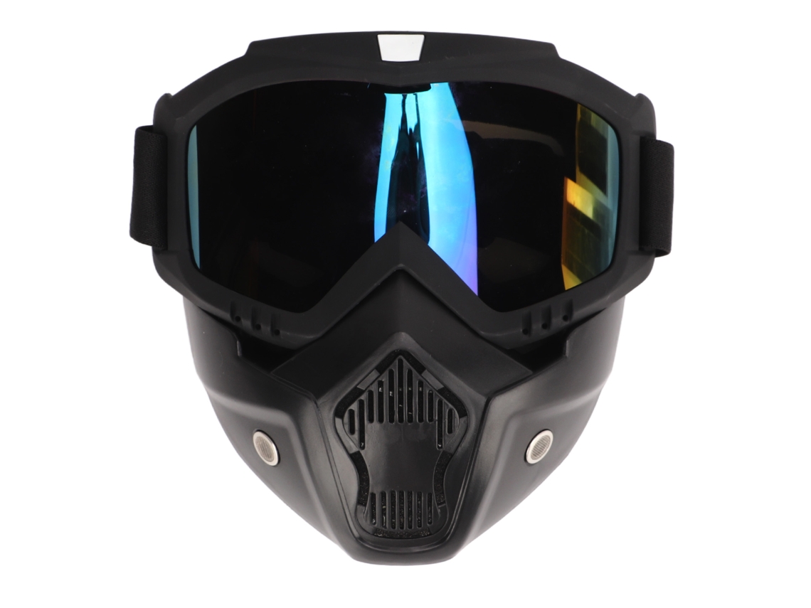 Rebe-óculos De Moto Cross Com Protector Facial Para Dirt Bike, Atv E Esqui Antiderrapantes Coloridos