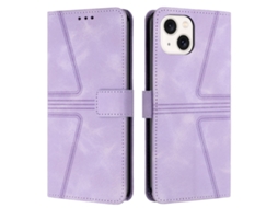 Capa De Couro Para Iphone 13 - Triangular - Cor Sólida