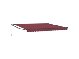 Toldo Retrátil Manual 400x300 Cm Bordô MAISON EXCLUSIVE