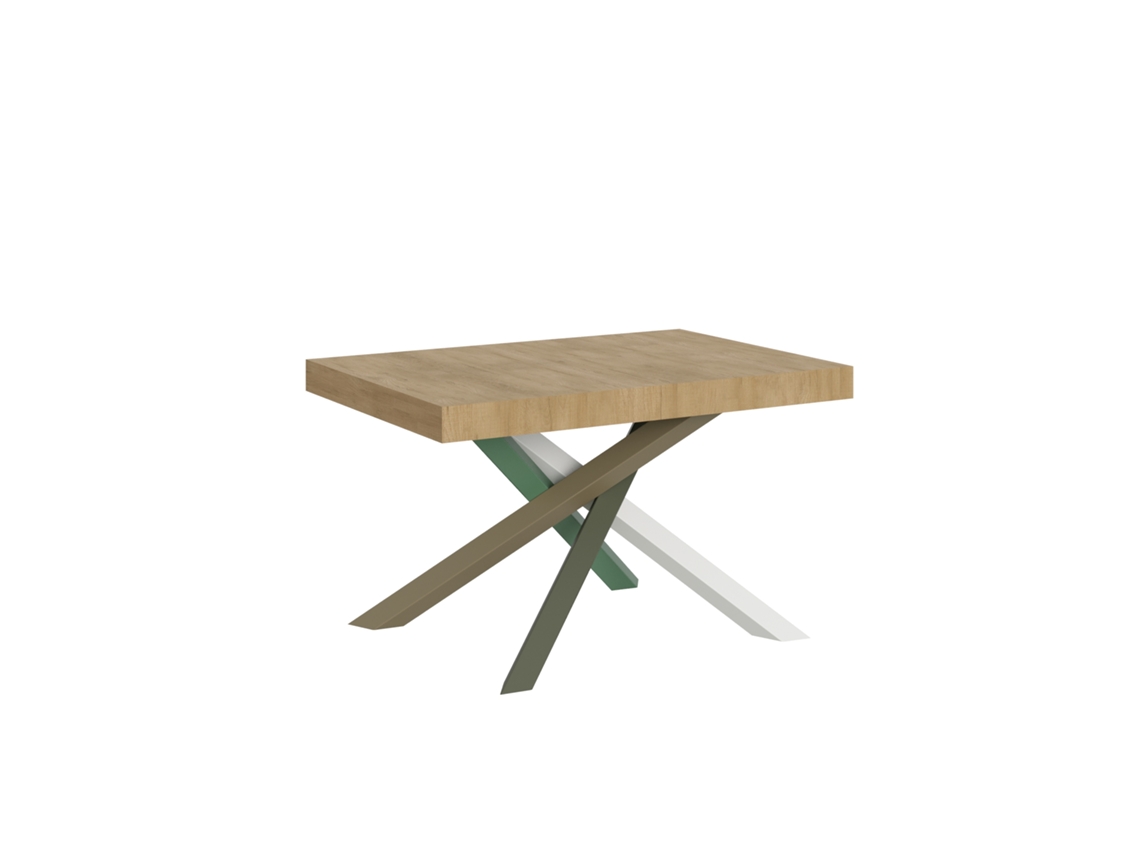 Mesa de Jantar Extensível 90X120/224 Cm Volantis Carvalho Natural Quadro 4/A