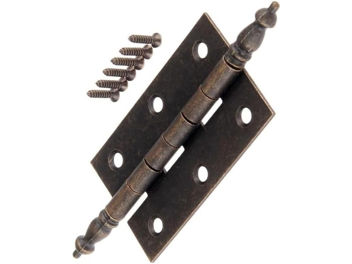 Dobradiças De Ferro Em Bronze Antigo, 12, 7cm X 7, 6cm, Para Armários De Madeira Vintage 1 Pacote Com 6 Parafusos