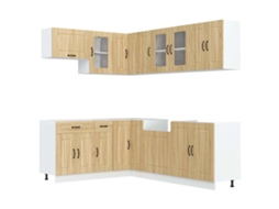 Conjunto de 11 armários de cozinha Sonoma Carvalho - EXCLUSIVO DA MAISON