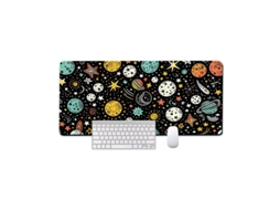 Mesa Para Computador Gamer Grande Espesso Com Antimanchas E Fácil Limpeza, Colorido Universo 30*80*0.5cm