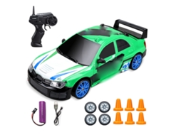 Ats coche de Controle Remoto Rc Drift 4wd de Alta Velocidad com Grafiti Moderno Y Recargable Verde