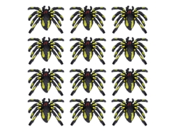 15 Peças de Aranha de Brinquedo para Decorações de Halloween ALLINLESS