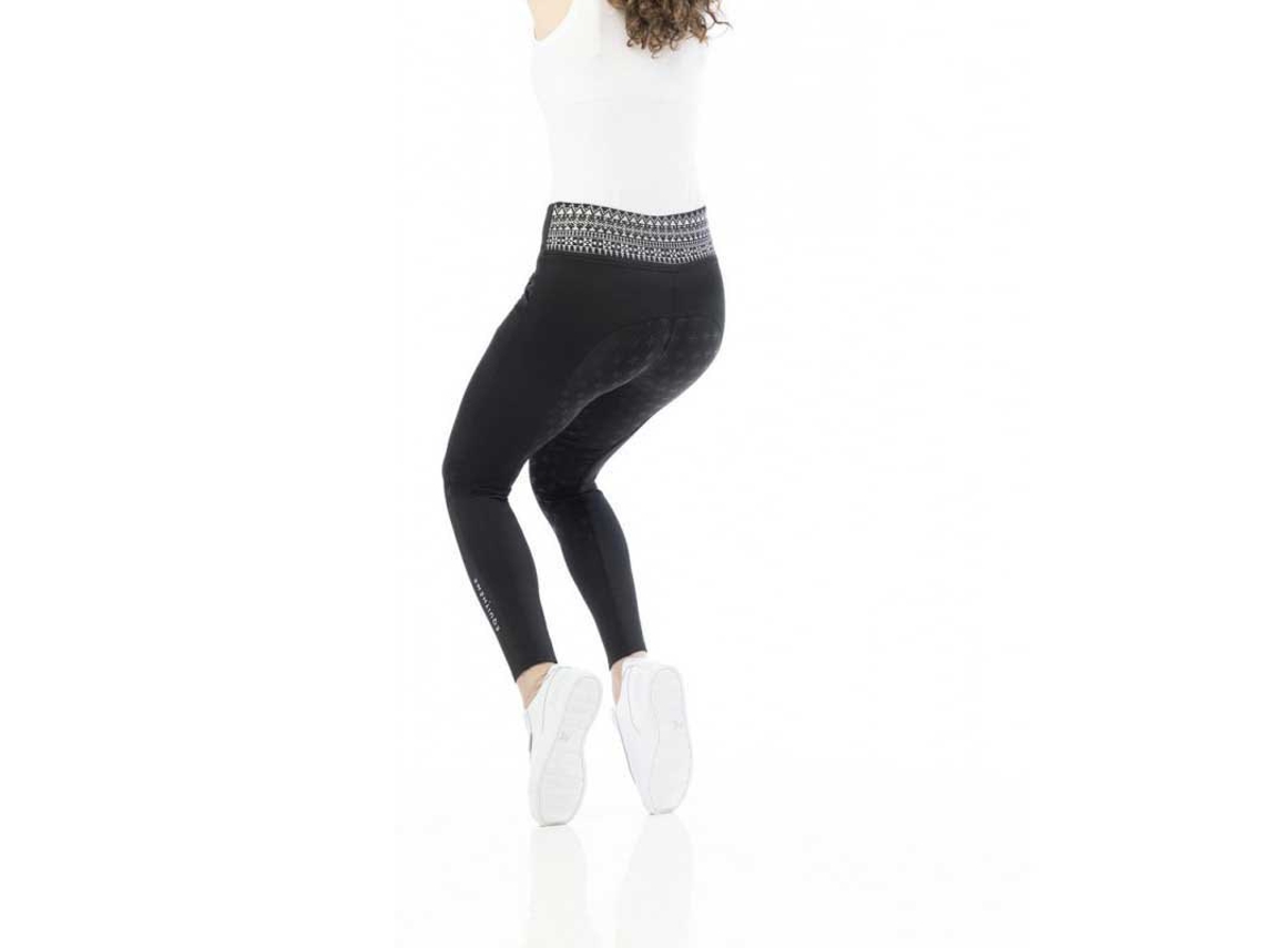 Calça de Montar com Assento de Silicone Pullon Tatiana Preto 46Equitheme