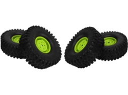 Rodas Rc Montadas, Conjunto De 4 Pneus Para Caminhão Rc Com Forte Absorção Impacto, 1, 9 Polegadas, Para Veículos Off