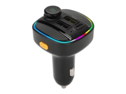 Adaptador Bluetooth Carro Com Luzes Coloridas