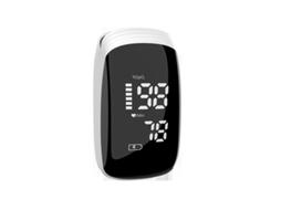 Oxímetro De Dedo Recarregável Branco, Medidor Spo2 E Pulso, Design Minimalista E Portátil