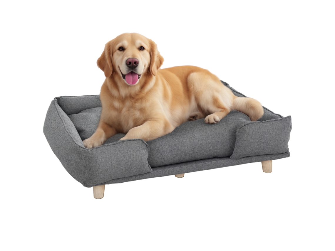Sofá para Pets com Estofados Removíveis Cinza Escuro S/MARCA