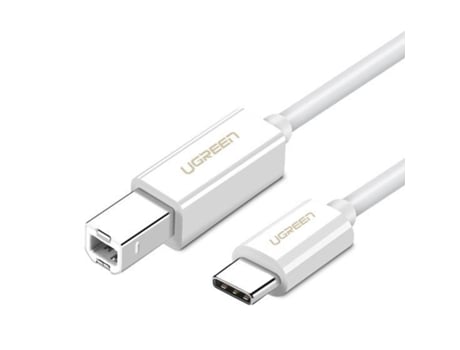 Cabo Usb-c 2.0 Para Usb-b 1m Us241  Branco