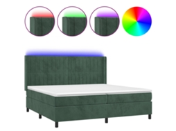 Box Spring Bed, Box Spring Beds Vidaxl Verde Veludo (200 X 200 Cm)