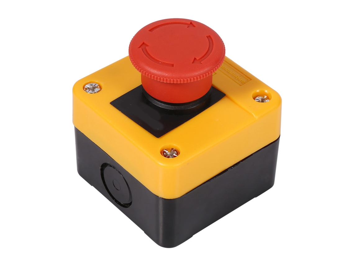 Interruptor de Parada de Emergência Botão Cogumelo Vermelho 660v 10a DPST 1no+1nc S/MARCA