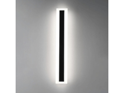 Applique Mural Preta, Branca, De Acrílico, Led, Moderna, Linear, 6000k, Exterior