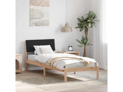 Vidaxl Estrutura Da Cama Com Cabeceira Castanho E Preto 80 X 200 Cm