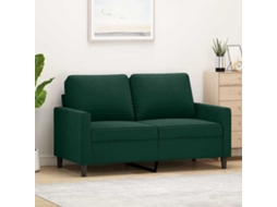 Vidaxl Sofá De 2 Lugares 120 Cm Veludo Verde-escuro