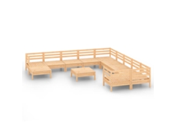 Conjunto Lounge Jardim Pinho Maciço 12 Peças MAISON EXCLUSIVE
