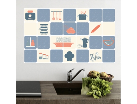 29,5*17,7 polegadas Autocolante autocolante de gorduras e humidade resistente à humidade para tampos de cozinha Azul