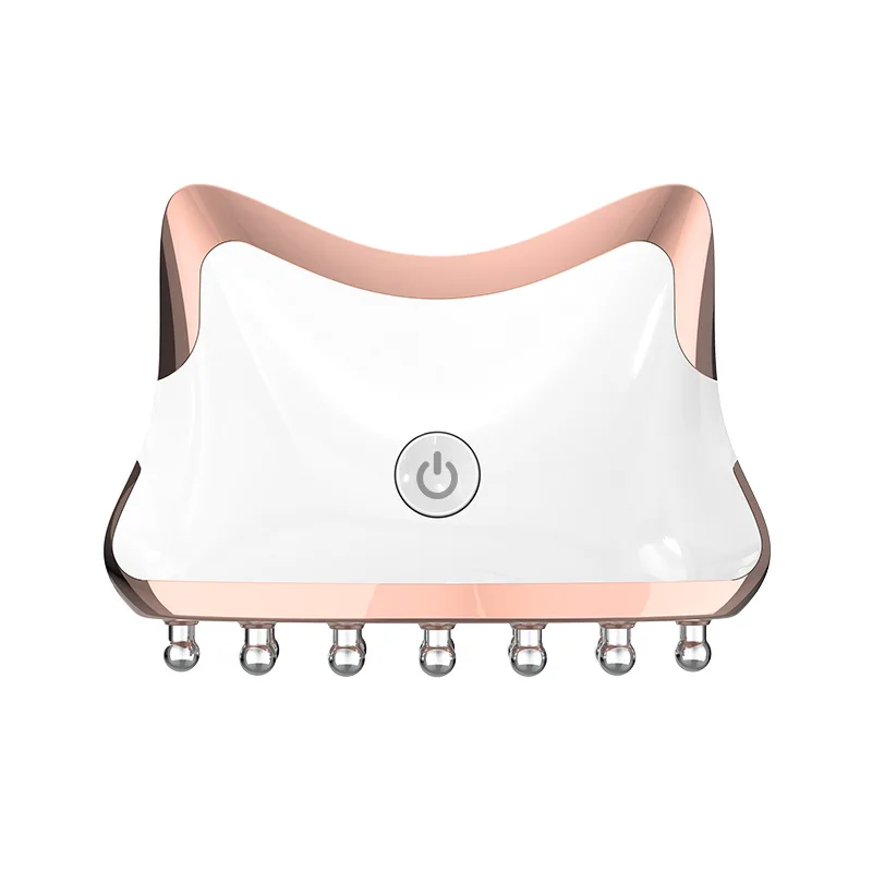 (Bateria Dourada e Branca) Gua Sha Ems - Plataforma Vibratória Elétrica para Massagem Fitness e Facial