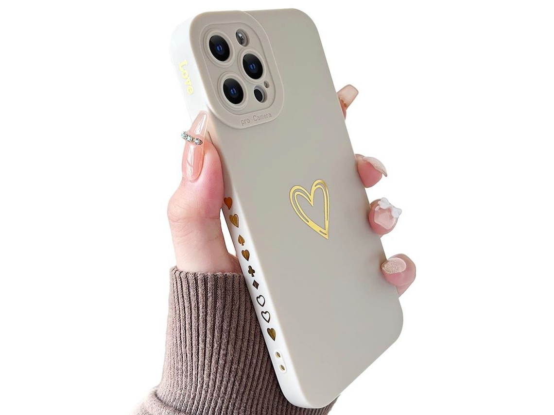 Capa Linjou para iPhone 13 Pro Max Silicone Morandi Solid Proteção de Câmera | S/MARCA